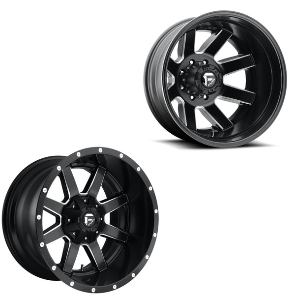 20x10 Fuel D538 Maverick Matte Black Milled 99-04 FORD DUALLY