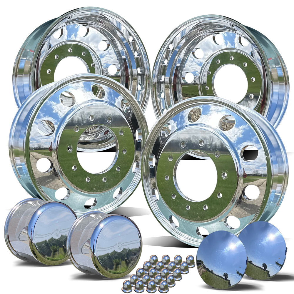 Vented Rims 19.5x6.00 Northstar Mirror Polished Both Sides 10 Vent Hole Ram 4500/5 ...