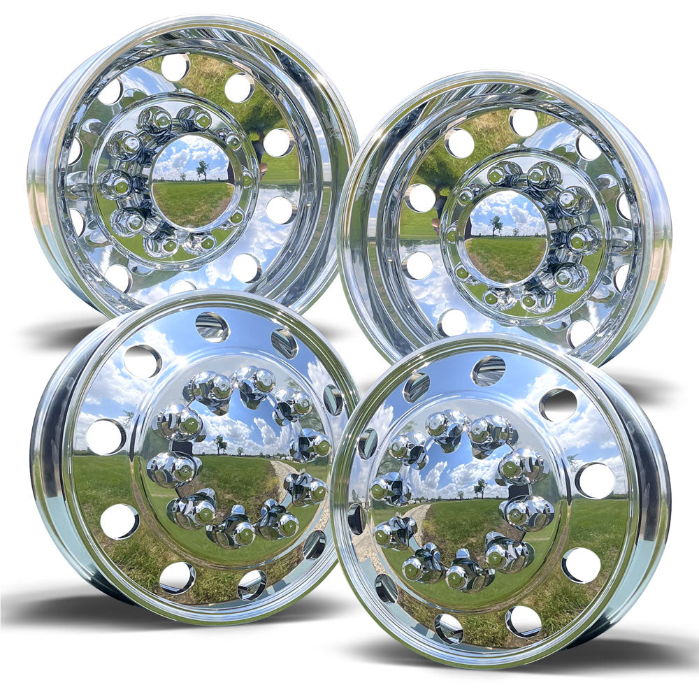Vented Rims 19.5x6.00 Northstar Mirror Polished Both Sides 10 Vent Hole Ram 4500/5 ...