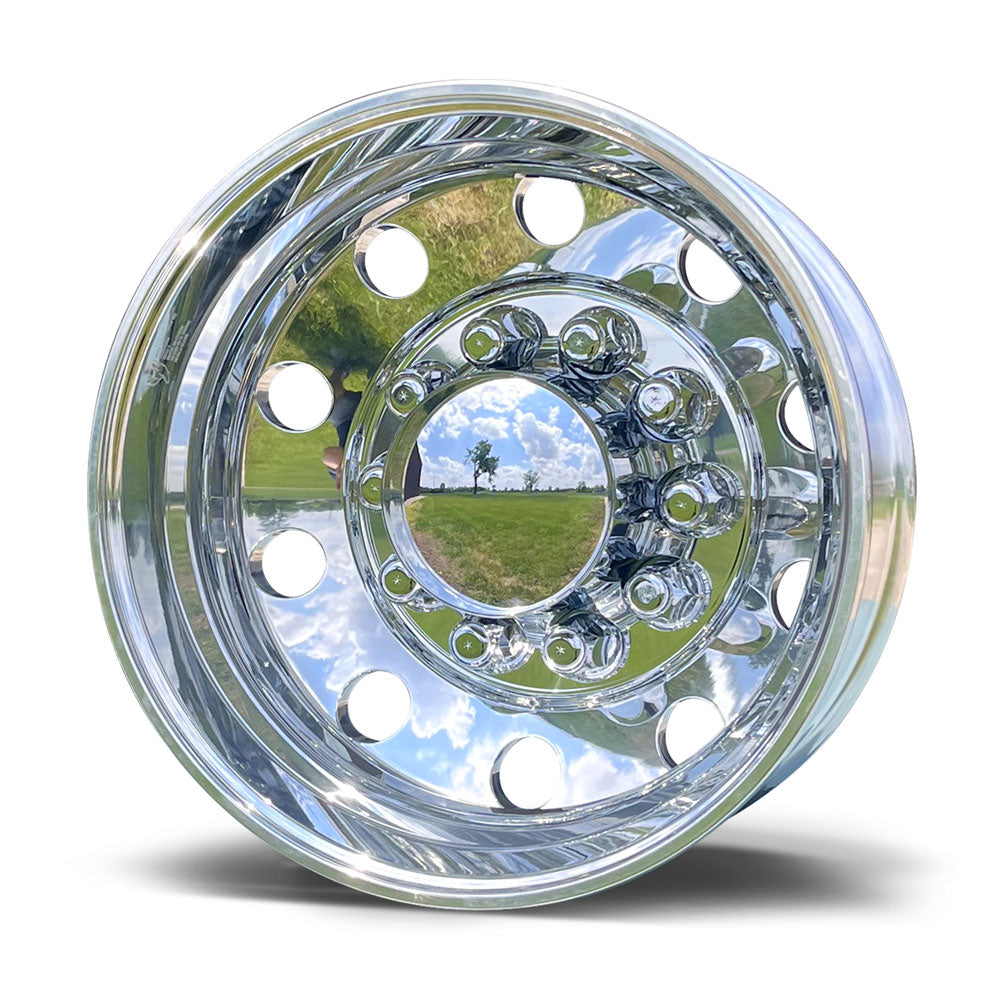 Vented Rims 19.5x6.00 Northstar Mirror Polished Both Sides 10 Vent Hole Ford F450 ...