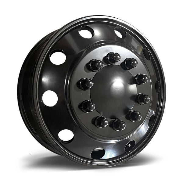 19.5X6.00 Northstar 10x225mm Black 4 Wheel Set for Ford & Dodge Ram ...