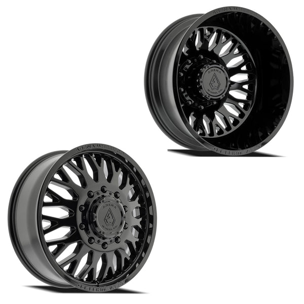 24x8.25 Arena A121 Monarch Glossy Black 11-UP GM DUALLY Wheels 8x210 S ...