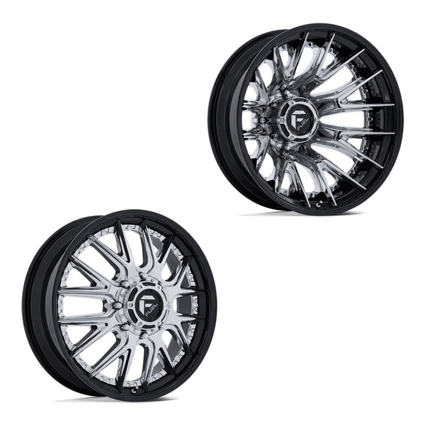 20x8.25 Fuel Off-Road D407 Catalyst Chrome W/ Gloss Black Lip 11-UP GM ...