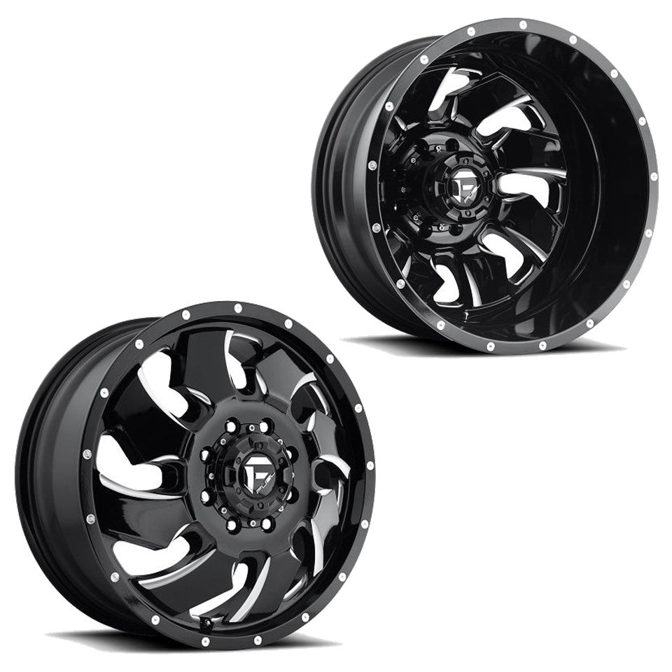20x8.25 D574 Fuel Cleaver Blk Milled 99-04 FORD DUALLY