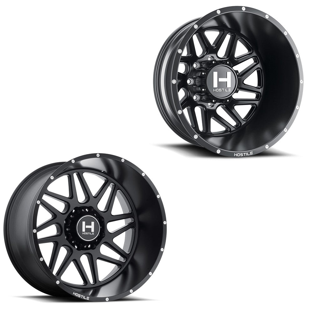 20x9 Hostile H401 Sprocket Asphalt (Matte Black) 11-UP GM DUALLY SUPER ...