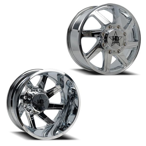 20x8.25 Luxxx LHD14 Chrome 11-UP GM DUALLY Wheels 8x210 Set of 6 (Fits ...