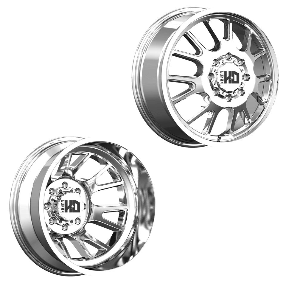 17x6.5 Luxxx LHD37 Chrome 05-UP FORD 19-UP DODGE DUALLY Wheels 8x200 S ...